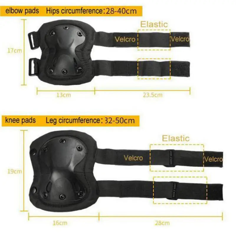 Ginocchiera tattica mimetica unisex Gomitiere Protezione per ginocchio per uomo Donna Sport all'aria aperta Lavoro Caccia Pattinaggio Attrezzatura di sicurezza Ginocchiera