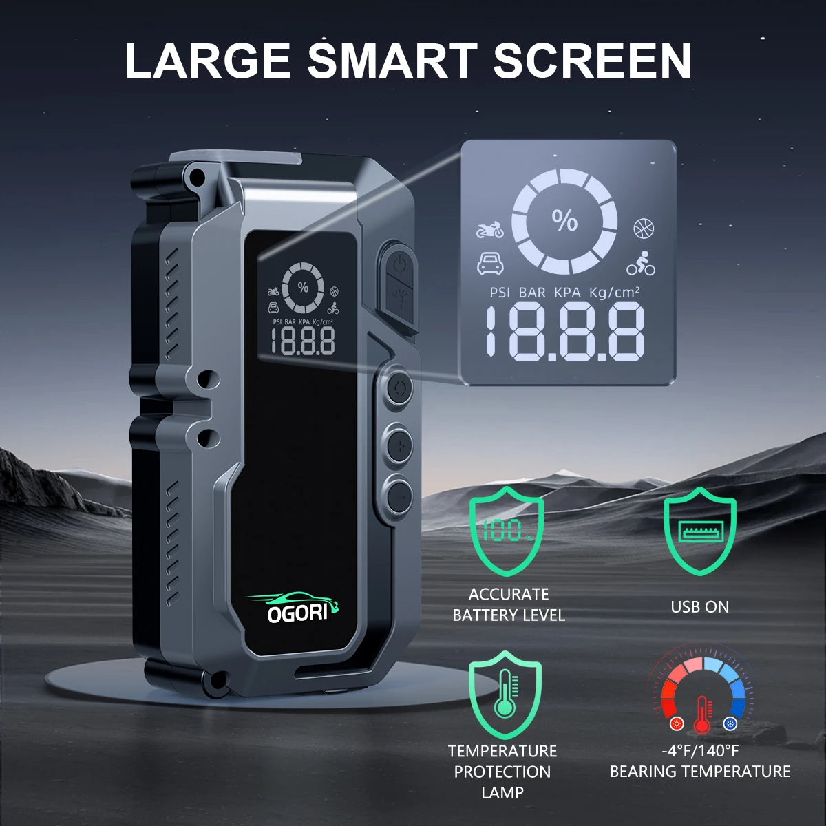 Avviatore di emergenza per auto 4 in 1 7500A con compressore d'aria Pack Booster 12V Power Bank QC 3.0 con torcia Avvia fino a tutti i gas