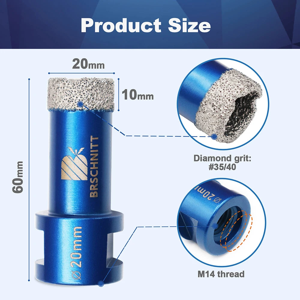 BRSCHNITT-punta diamantata punta centrale per piastrelle granito marmo pietra sega a tazza foratura porcellana Cutter 1 pz otwornice do gresu otwornice do gresu fresa a tazza per mattonelle otwornice