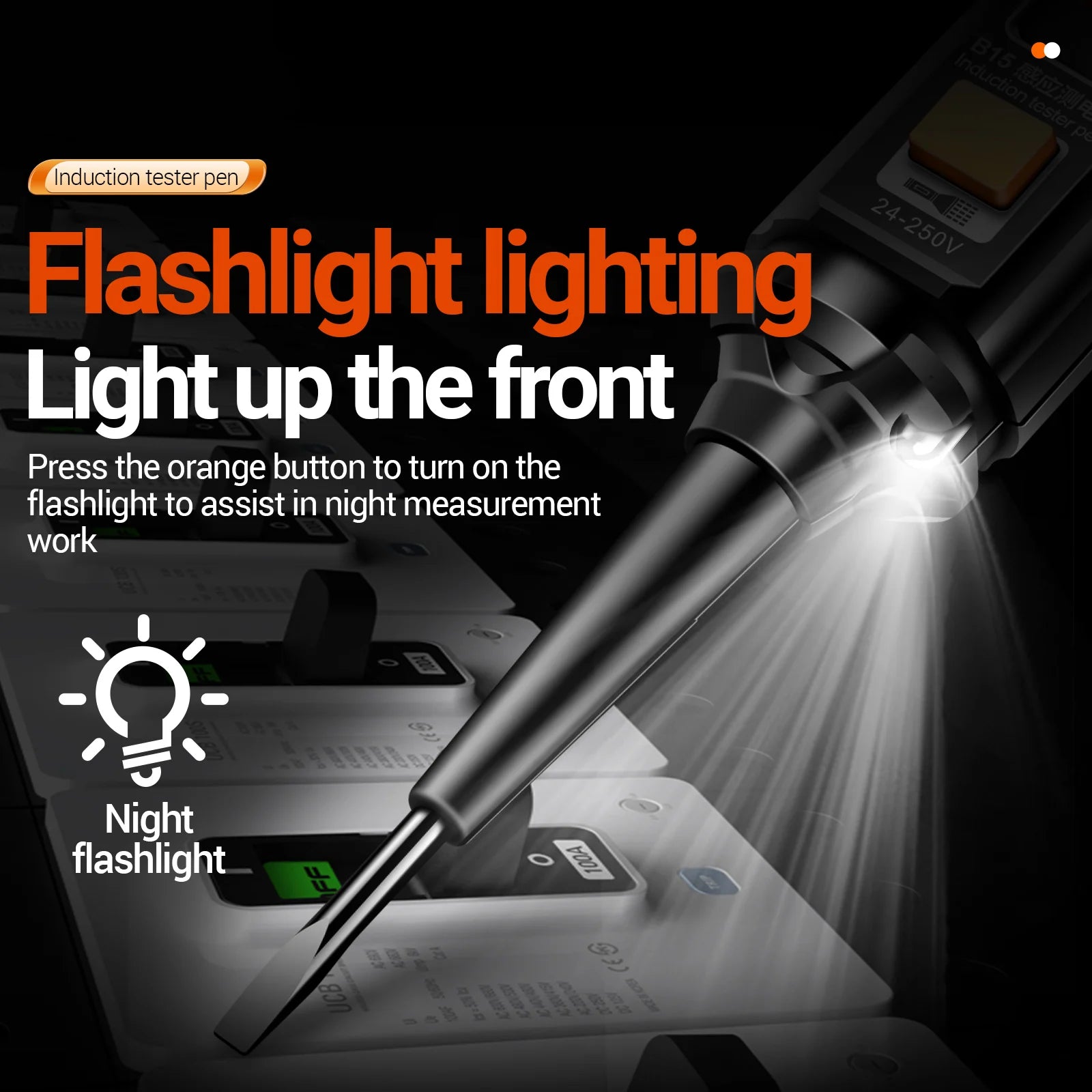 Anergy B15 Professionale Tester di Tensione CA Colorazione Cacciavite Elettricista Cacciavite Tester Voltmetro Tester 24 V-250 V