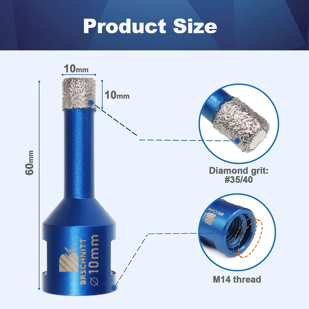 BRSCHNITT-punta diamantata punta centrale per piastrelle granito marmo pietra sega a tazza foratura porcellana Cutter 1 pz otwornice do gresu otwornice do gresu fresa a tazza per mattonelle otwornice