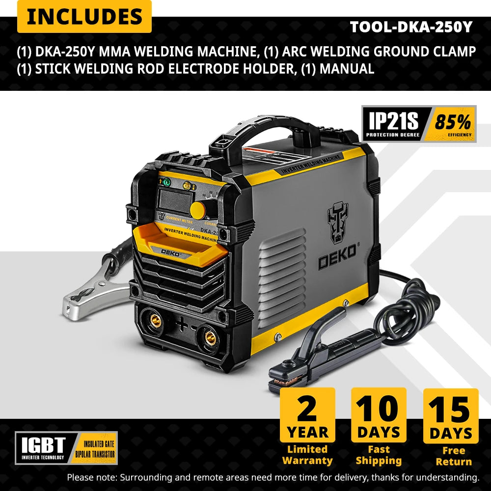 Saldatrice elettrica ad arco inverter DEKO serie MMA 4.1KVA Saldatore MMA 220V per lavori di saldatura fai-da-te e lavori elettrici