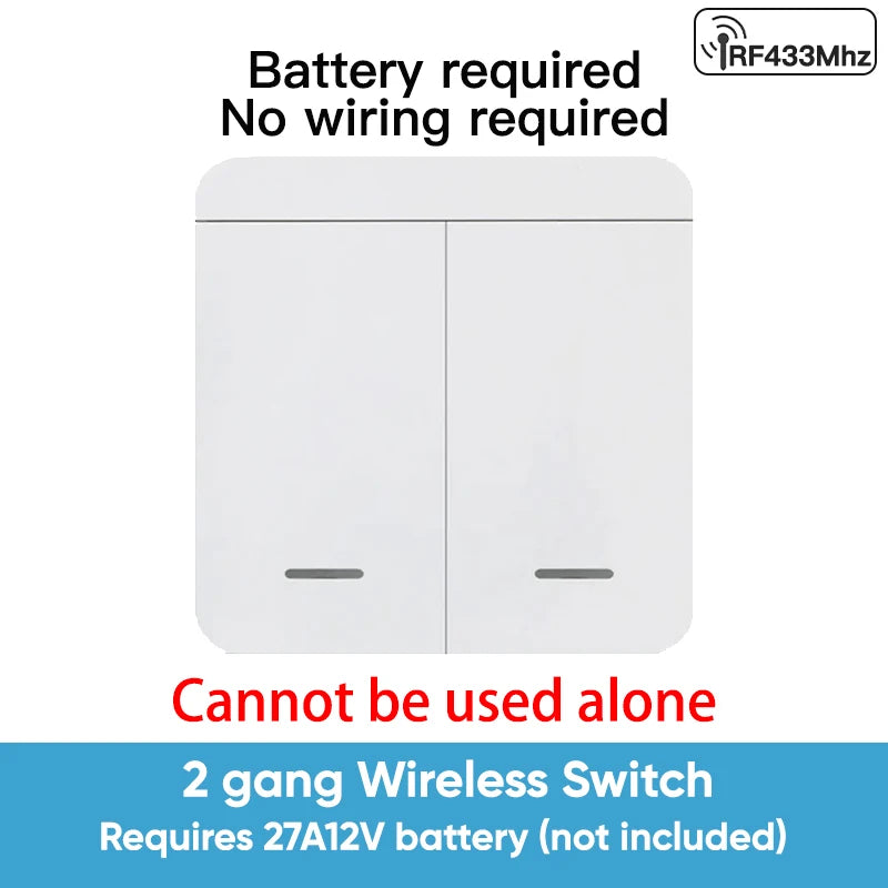 Ricevitore relè TNCE RF433, interruttore della luce wireless Mini telecomando 433 Mhz, interruttore trasmettitore da parete 1/2/3Gang, ventilatore lampada a LED intelligente