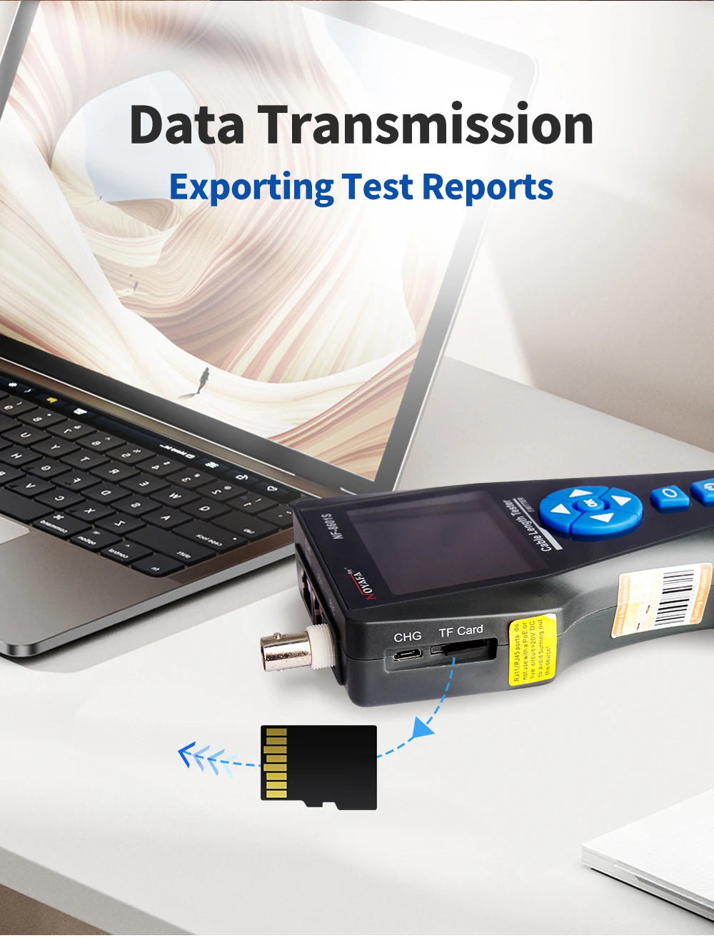 NOYAFA NF-8601S Tester per cavi di rete Localizzatore di cavi anti-interferenza PING Tester RJ45 RJ11 Misuratore di lunghezza Tester Strumenti di rete