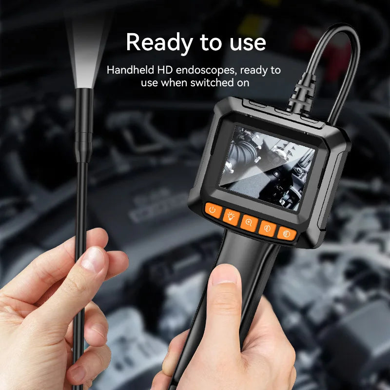 Telecamera per endoscopio industriale 4.3 "Singola doppia lente HD 1080P Periscopio per ispezione auto IP67 Telecamera per fognature impermeabile con LED