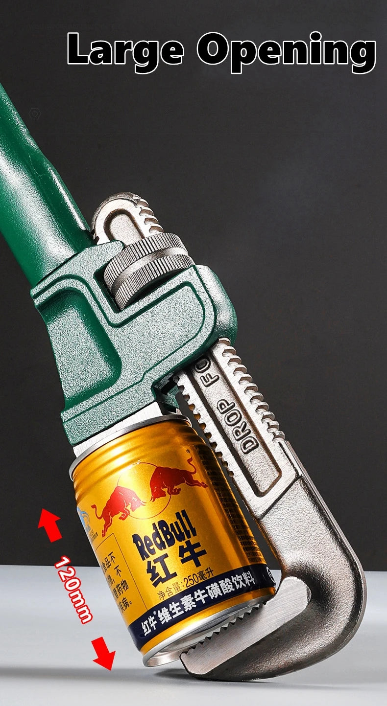 Chiave per tubi diritta in acciaio al carbonio resistente 10", 12", 14", 18" Pinza per tubi Chiave manuale universale per impianti idraulici regolabile industriale