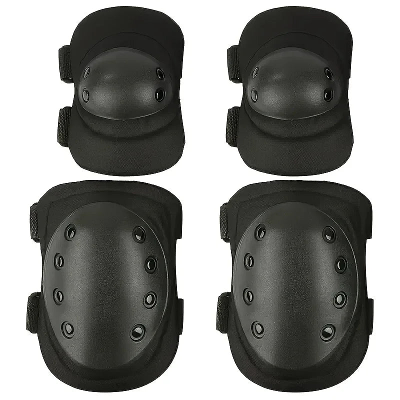 Set di gomitiere per ginocchiere tattiche militari, guscio esterno robusto, fodera interna confortevole, chiusura a scatto adatta per il ciclismo