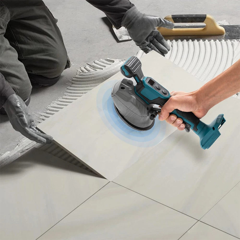 Hikity Piastrelle Livellatrice a Vibrazione Macchina per la Posa di Piastrelle a 8 Velocità Strumento Vibrante per Posa di Piastrelle per Pavimenti a Parete per Batteria Makita 18V