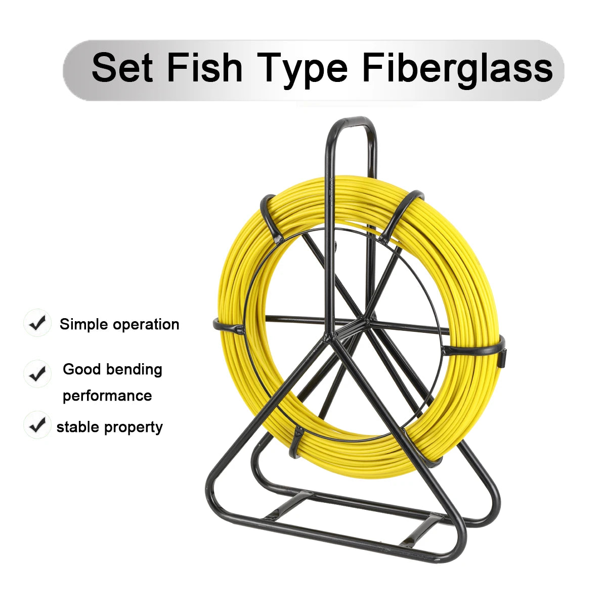 100/130m Elettricista Filo Filettatrice Cavo In Fibra di vetro Asta di marcia Pesce Nastro Rodder Cavo Sbloccatore Leader 6mm