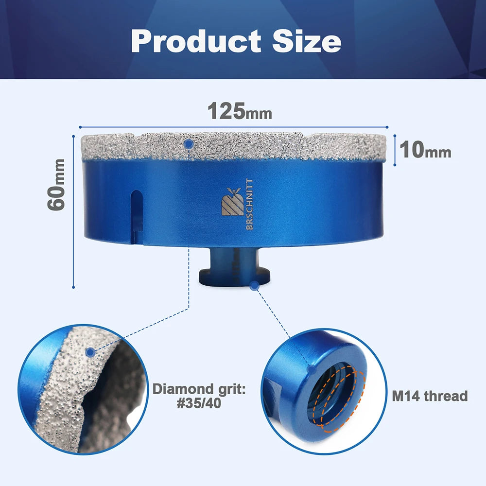 BRSCHNITT-punta diamantata punta centrale per piastrelle granito marmo pietra sega a tazza foratura porcellana Cutter 1 pz otwornice do gresu otwornice do gresu fresa a tazza per mattonelle otwornice