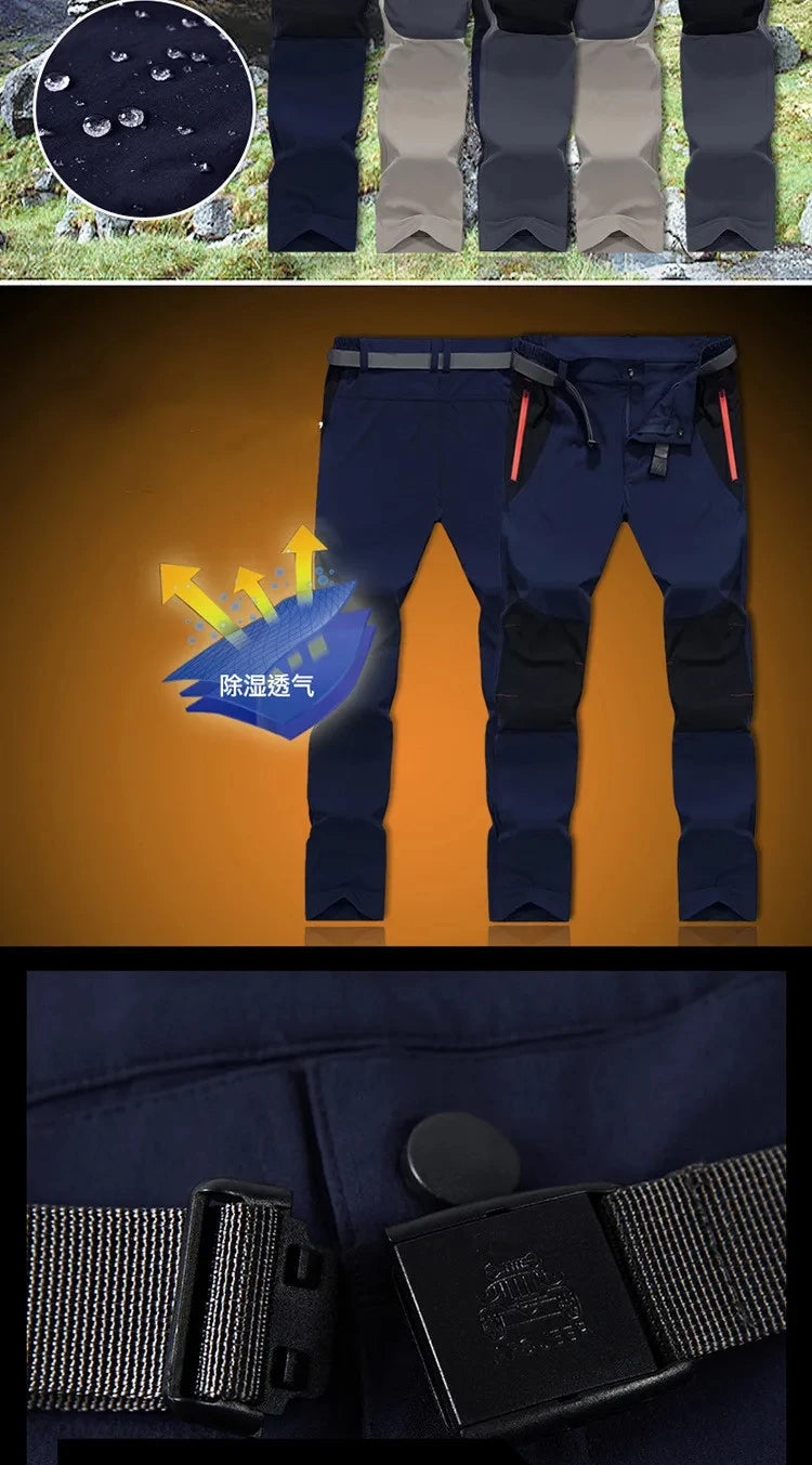 Pantaloni cargo tattici impermeabili da uomo primavera estate pantaloni lunghi ad asciugatura rapida sport all'aria aperta trekking campeggio pantaloni da pesca 4XL
