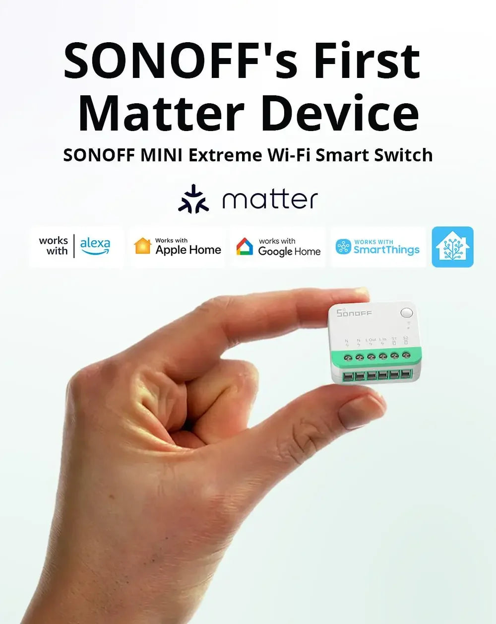 SONOFF MINI R4 Matter MINIR4M Matter Relè Sonoff Mini R4 Extreme Wifi Smart Switch Matter con Alexa Google Home Homekit