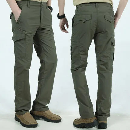 Pantaloni lunghi militari militari leggeri casual estivi Pantaloni sportivi da campeggio cargo impermeabili ad asciugatura rapida da uomo Pantaloni tattici traspiranti