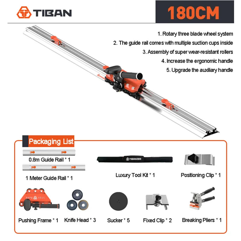 2025 Aggiornamento Nuova tagliatrice manuale per piastrelle Lastra di roccia ad alta precisione Lastra di piastrelle di grandi dimensioni Artefatto da taglio con coltello a spinta