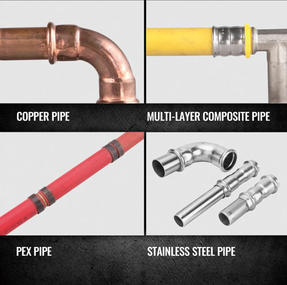 ZUPPER MP-1930 Pressa a batteria per sistema meccanico per crimpatura di tubi multistrato Pex in rame, incluso ind opzionale
