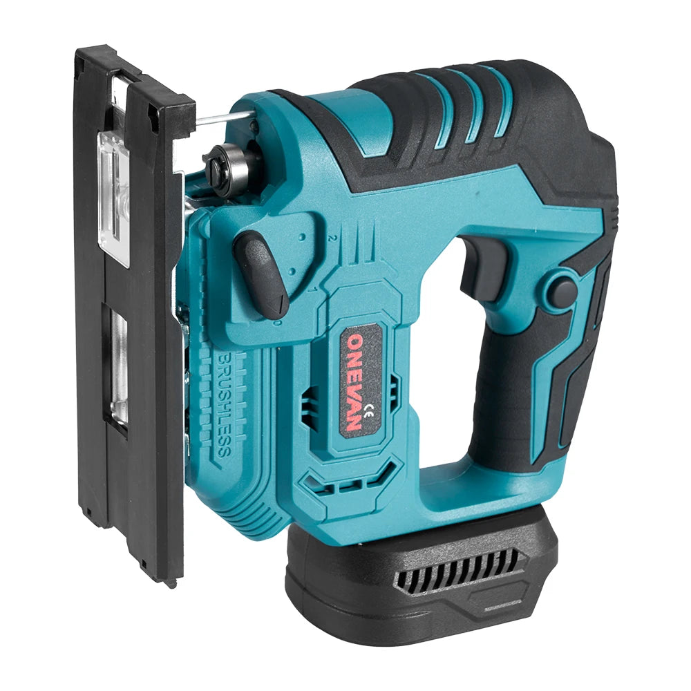 ONEVAN 26mm 3500RPM Seghetto alternativo elettrico senza spazzole 1000W Multi-Funzione 3 Velocità variabile Strumento per la lavorazione del legno Per Makita 18V Batteria pin