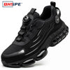 Pulsante rotante Nuove scarpe antinfortunistiche da uomo Scarpe da lavoro anti-smash anti-puntura Scarpe sportive da uomo di moda Stivali protettivi di sicurezza da uomo