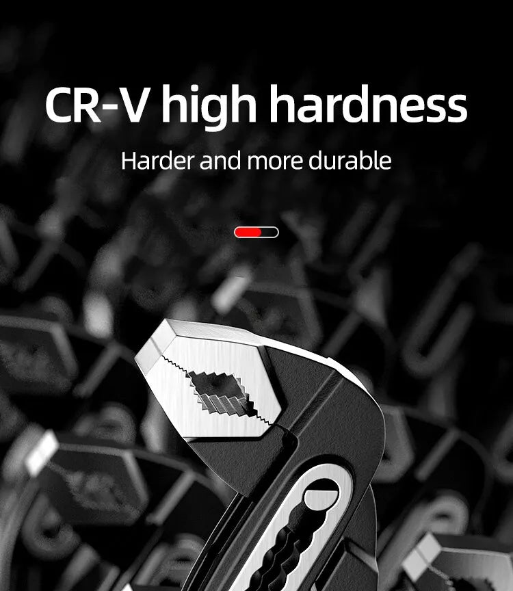 Set di chiavi per tubi per impieghi gravosi pinza per fascette per tubi dell'acqua con apertura regolabile multifunzionale strumento di riparazione manuale per idraulico