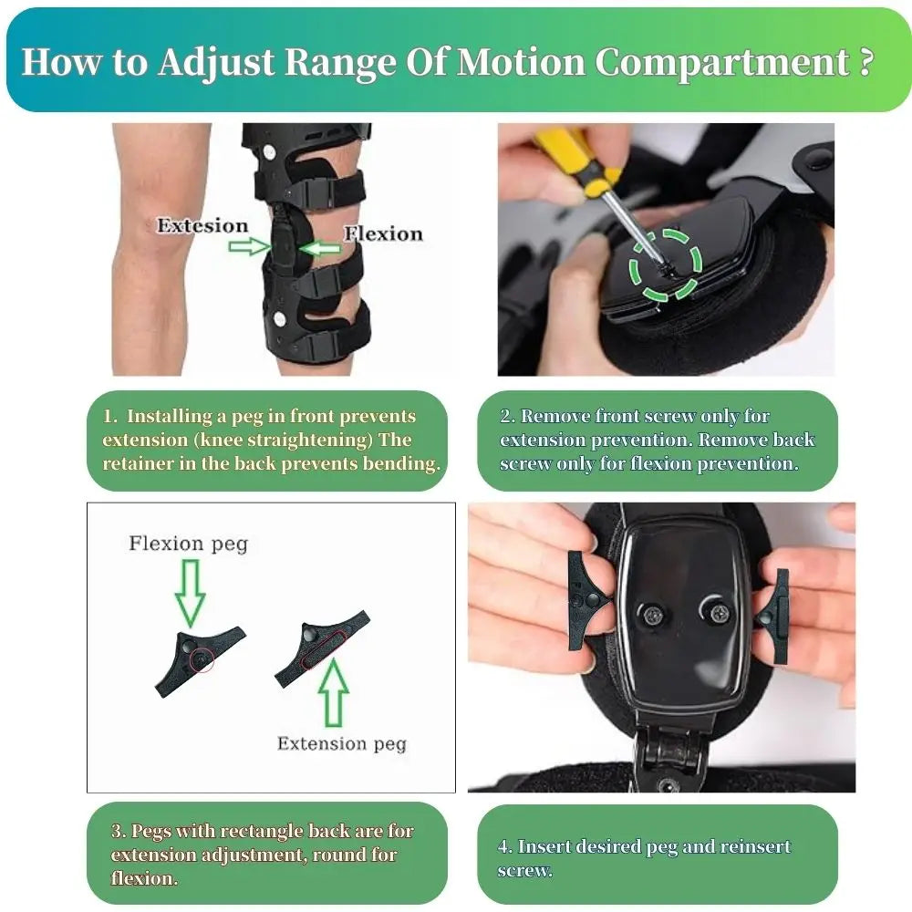 Ginocchiera per scarico OA per uomo donna, ACL, MCL, dolore per osteoartrite e artrite, ginocchiera incernierata per degenerazione delle articolazioni ossee