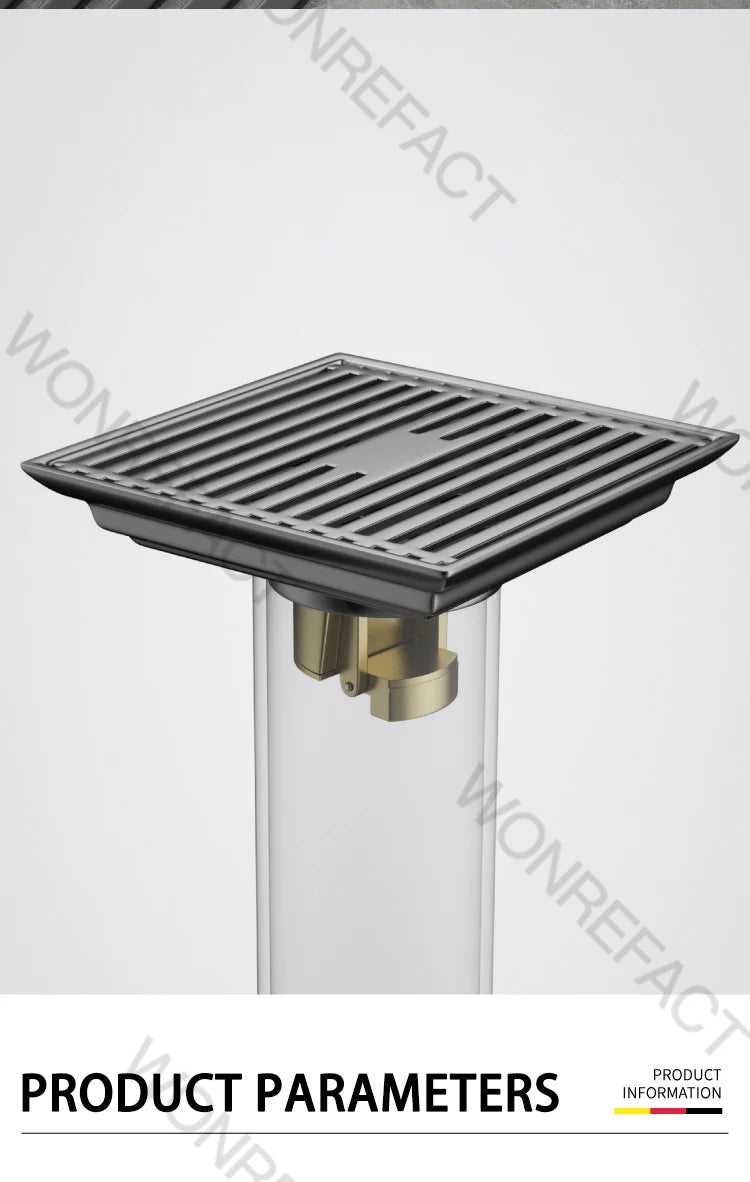 Scarico a pavimento in ottone Cor Anti-odore Anti-insetto Fogna Drenaggio rapido Scarico a pavimento per bagno Nucleo Durevole Installazione rapida Scarico a pavimento