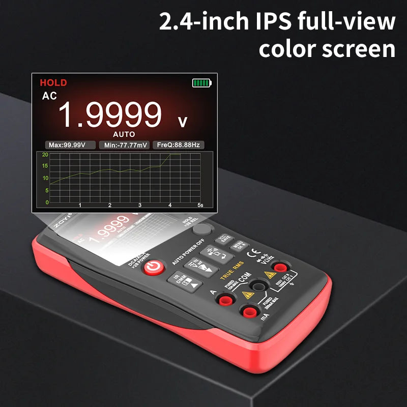 ZOYI R01 Multimetro per immagini termiche 2 in 1 Circuito T-RMS ad alta precisione da 25000 conteggi Rilevamento automobilistico Imaging termico a infrarossi