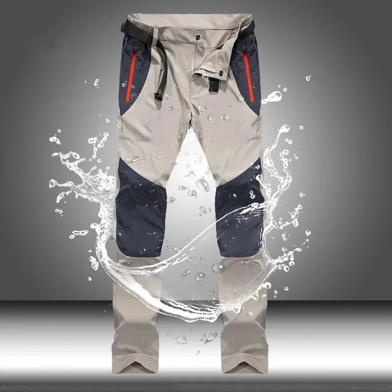 Pantaloni cargo tattici impermeabili da uomo primavera estate pantaloni lunghi ad asciugatura rapida sport all'aria aperta trekking campeggio pantaloni da pesca 4XL
