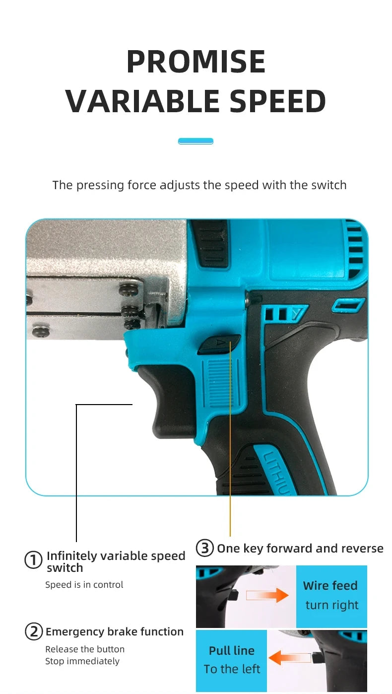 Macchina per incordare elettricista automatica 25M Filo elettrico a scomparsa Pull Wire Guide Tools Filettatrice per Makita