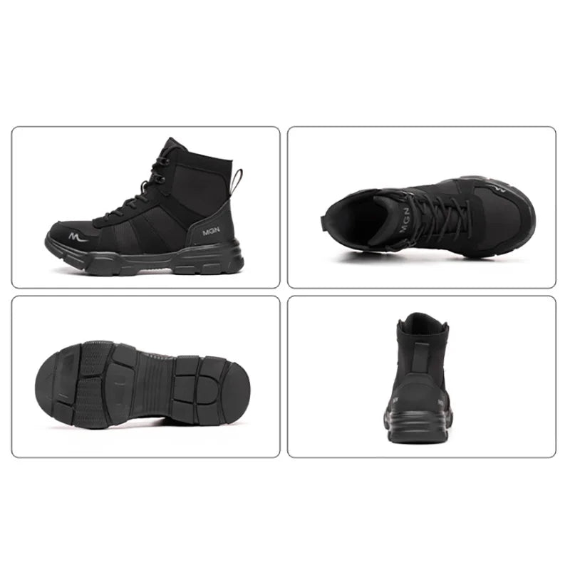 Stivali da lavoro Scarpe antinfortunistiche indistruttibili Scarpe con punta in acciaio Scarpe da ginnastica antiforatura Scarpe da lavoro antiscivolo da donna Stivali tattici maschili