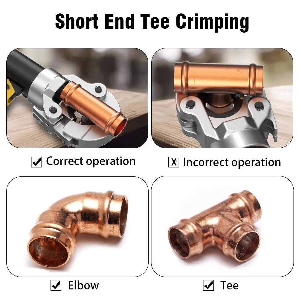 Strumento di crimpatura per tubi idraulici piegatrice regolabile con pressione per impieghi gravosi per tubi in rame in acciaio inossidabile PEX TH V12/15/18/22/28