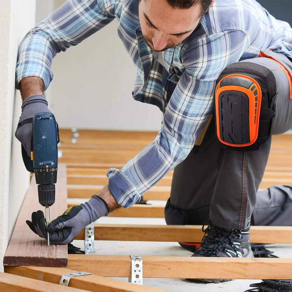 Ginocchiere da lavoro, Ginocchiere da costruzione per uomo, Ginocchiere in gel di schiuma antiscivolo comode e resistenti per pavimenti da giardinaggio