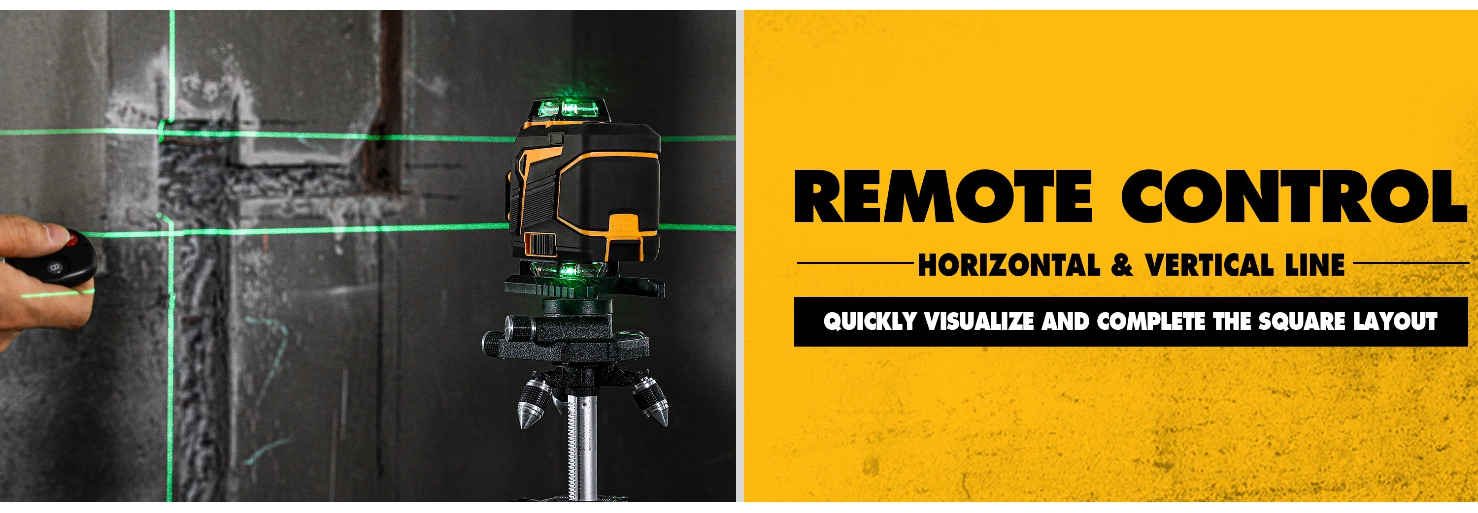 DEKO 4D 16 Linee Livello Laser Autolivellante 360 Linea Trasversale Orizzontale e Verticale Raggio Laser Verde con Treppiede Utensili Elettrici