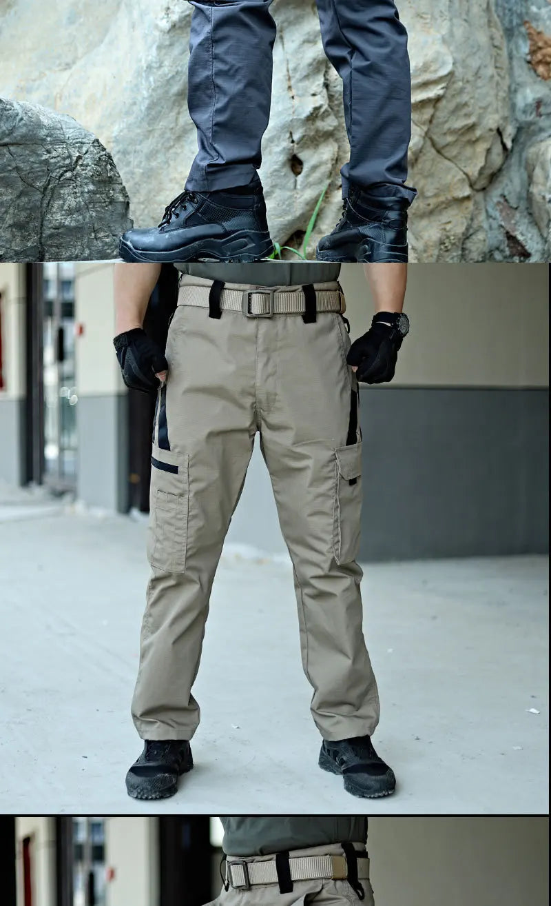 Nuovi pantaloni da lavoro tattici da uomo pantaloni cargo da esterno pantaloni multitasche impermeabili autunno primavera pantaloni da escursionismo da lavoro all'aperto
