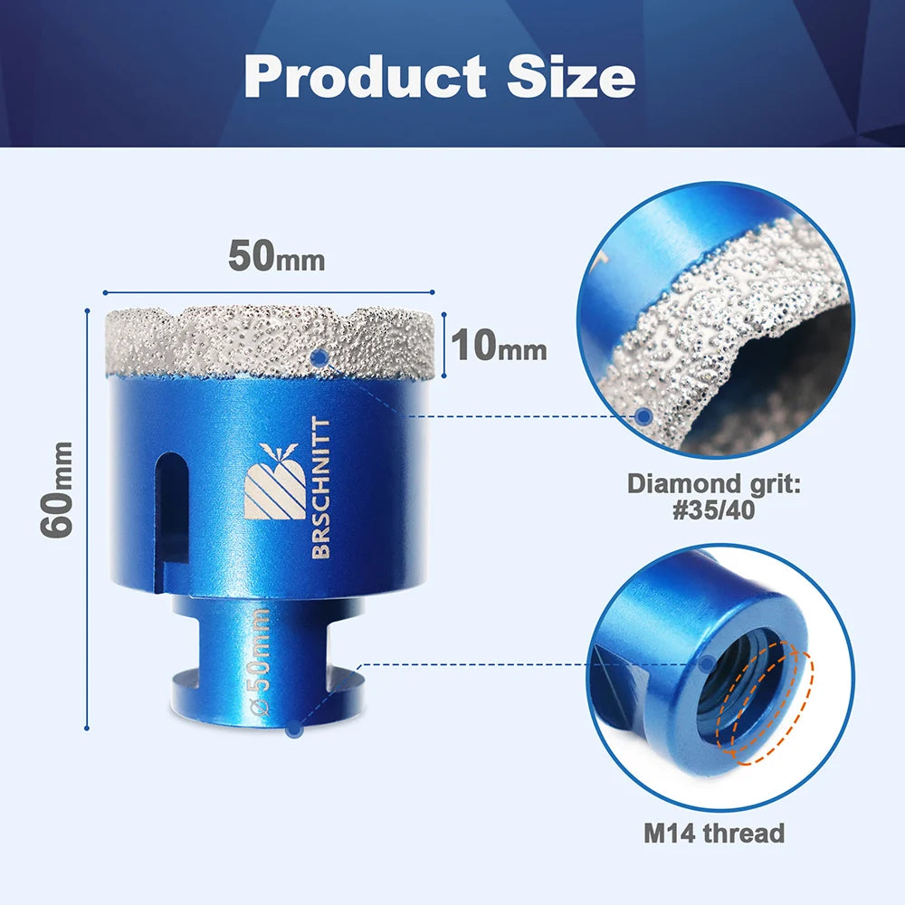 BRSCHNITT-punta diamantata punta centrale per piastrelle granito marmo pietra sega a tazza foratura porcellana Cutter 1 pz otwornice do gresu otwornice do gresu fresa a tazza per mattonelle otwornice