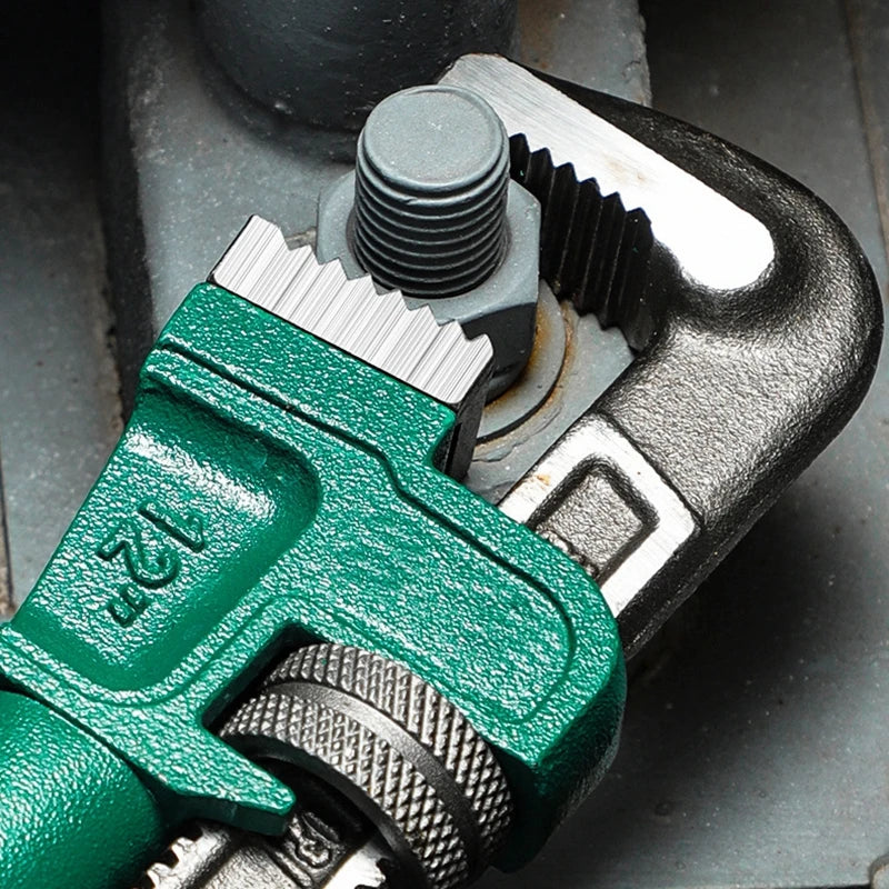 Chiave per tubi diritta in acciaio al carbonio resistente 10", 12", 14", 18" Pinza per tubi Chiave manuale universale per impianti idraulici regolabile industriale