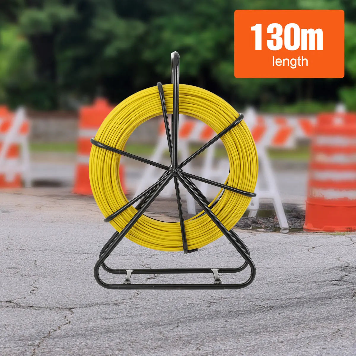 100/130m Elettricista Filo Filettatrice Cavo In Fibra di vetro Asta di marcia Pesce Nastro Rodder Cavo Sbloccatore Leader 6mm