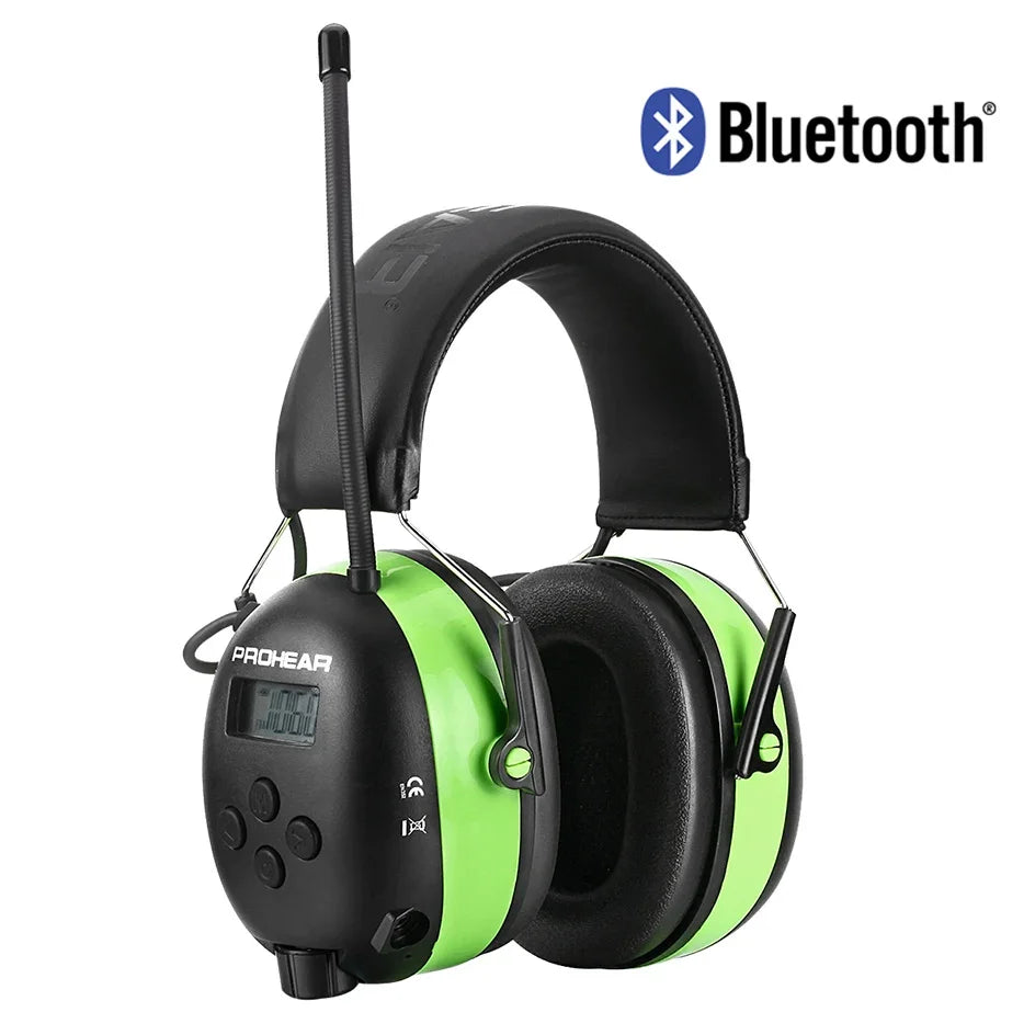 ZOHAN Protezione per le orecchie Protezione per l'udito Bluetooth Cuffie per radio AM FM Cuffie antirumore di sicurezza per la musica