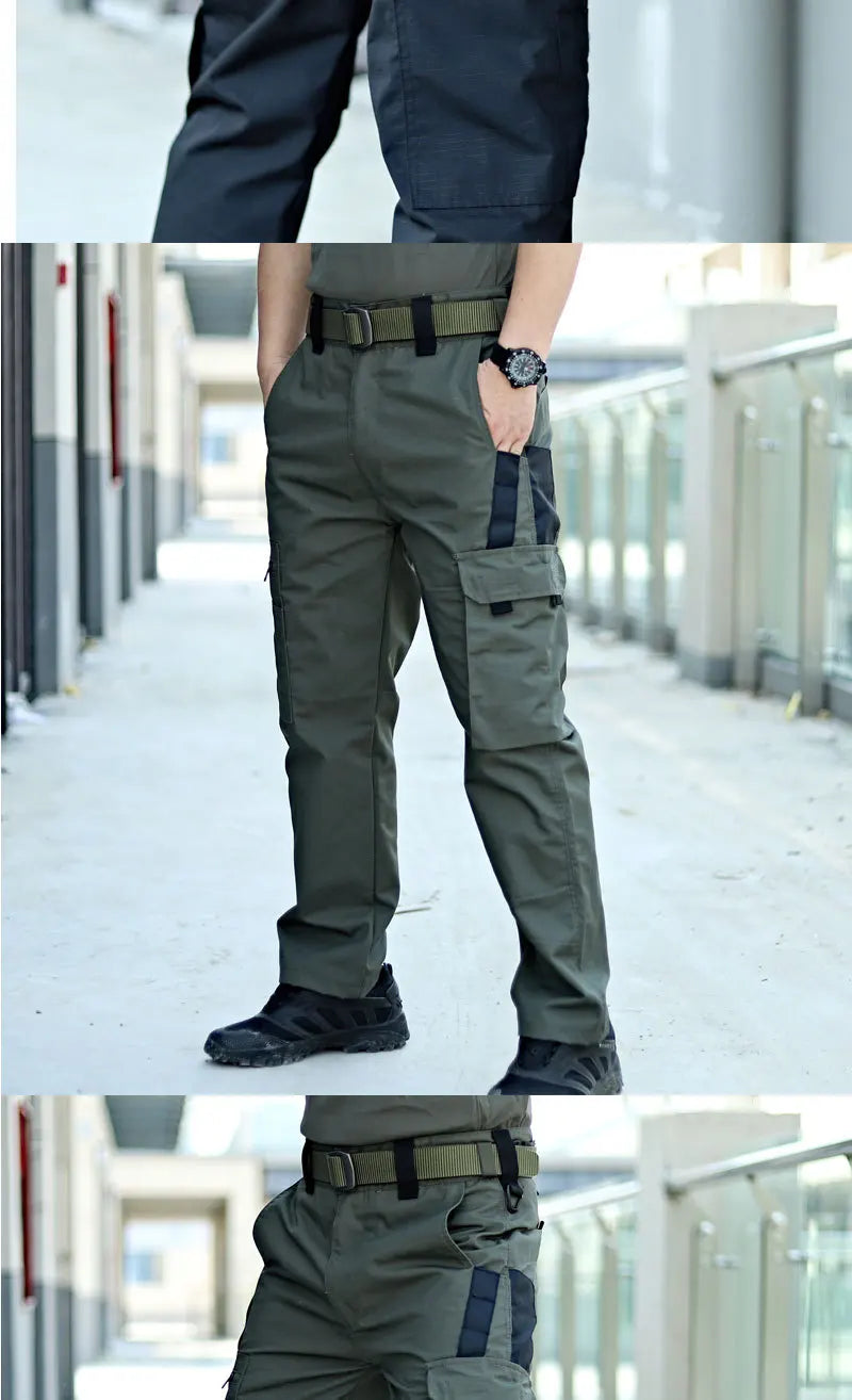 Nuovi pantaloni da lavoro tattici da uomo pantaloni cargo da esterno pantaloni multitasche impermeabili autunno primavera pantaloni da escursionismo da lavoro all'aperto