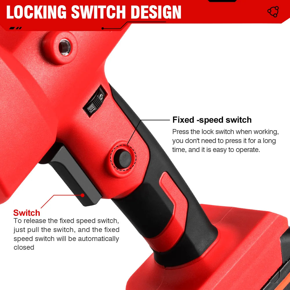 ONEVAN Brushless 380MM Levigatrice per cartongesso Levigatrice da parete Levigatrice da parete a velocità variabile Lucidatrice da muro per utensili elettrici 21V 18V