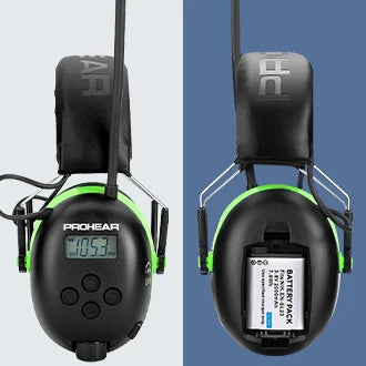 ZOHAN Cuffie elettroniche 5.0 Cuffie antirumore Bluetooth Protezione uditiva industriale per la riduzione del rumore musicale Ricaricabili professionali