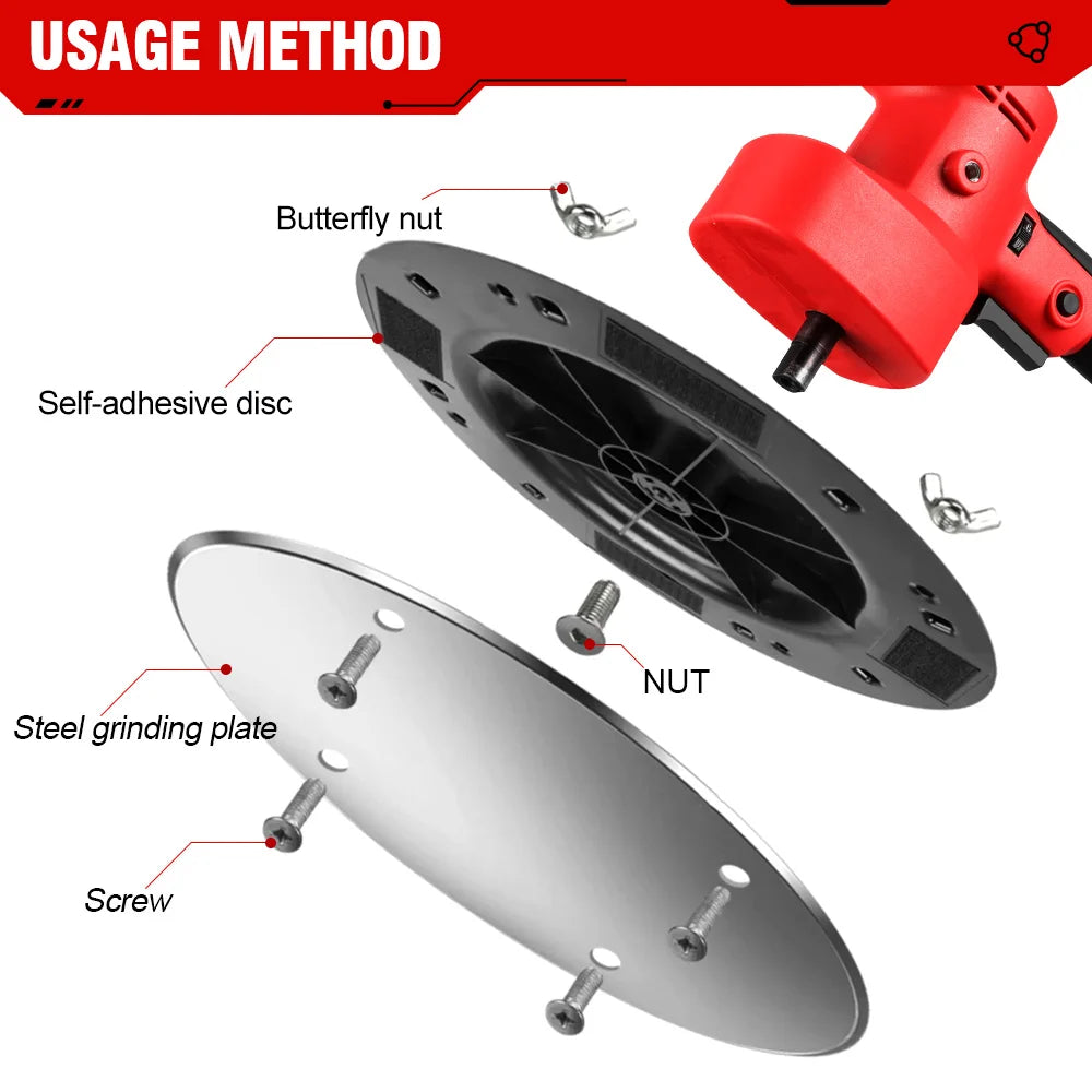 ONEVAN Brushless 380MM Levigatrice per cartongesso Levigatrice da parete Levigatrice da parete a velocità variabile Lucidatrice da muro per utensili elettrici 21V 18V