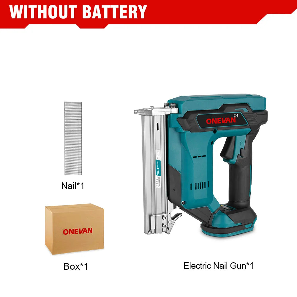ONEVAN F30G 30 MILLIMETRI Brushless Pistola Sparachiodi Elettrica Cordless Cucitrice Chiodatrice Batteria Al Litio Chiodatura Strumento di Potere Per Makita Batteria Spille
