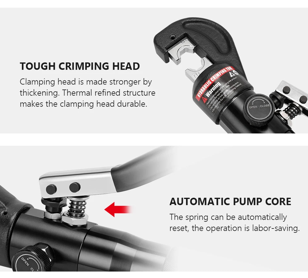 RUS Warehouse Strumento di crimpatura idraulico Pinze per crimpare terminali per cavi fai-da-te Strumenti di compressione idraulica Gamma YQK-70 4-70mm2