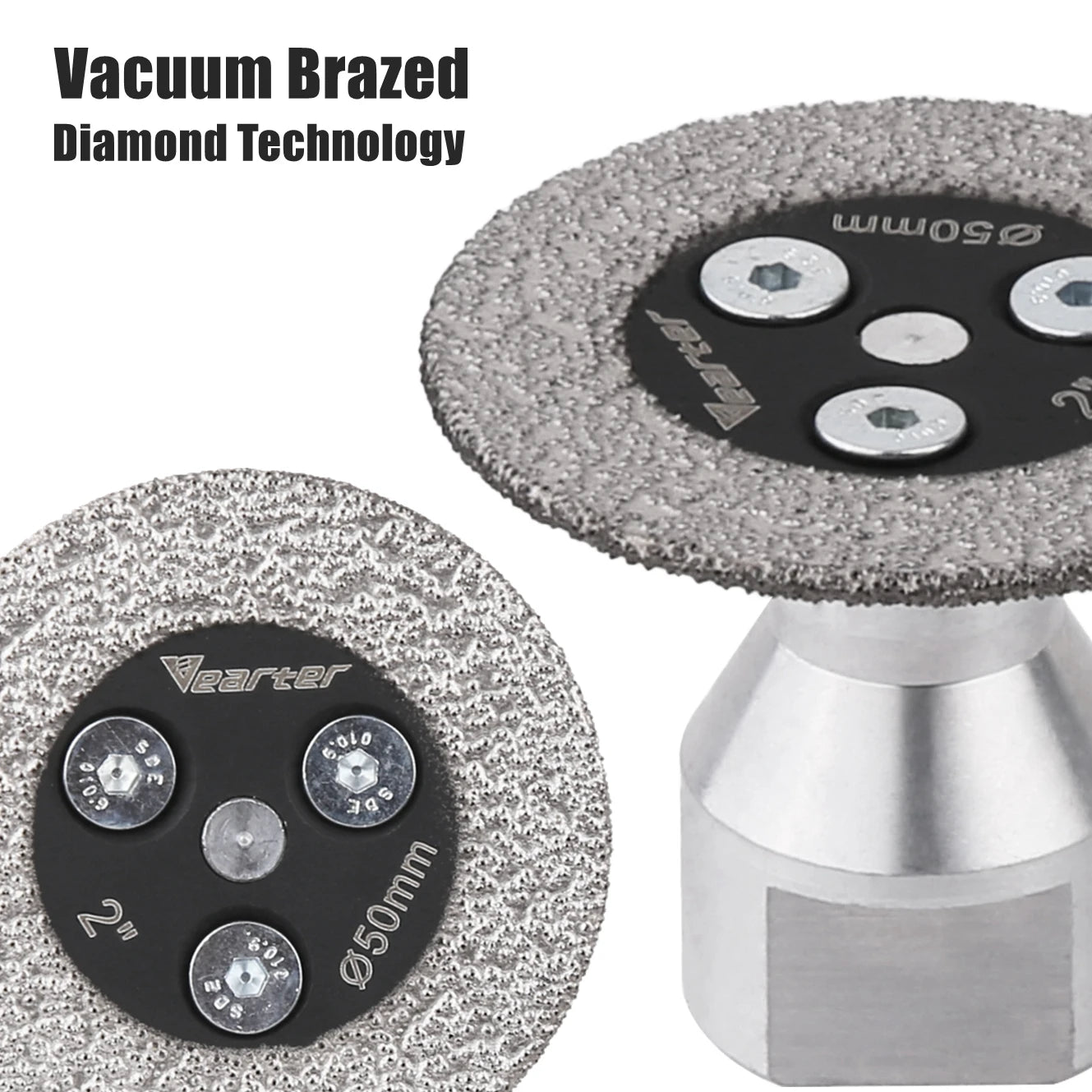 Vearter Sega per incisione diamantata brasata sotto vuoto Lama per speleologia M14 Disco abrasivo con flangia per piastrelle, marmo, cemento, ceramica