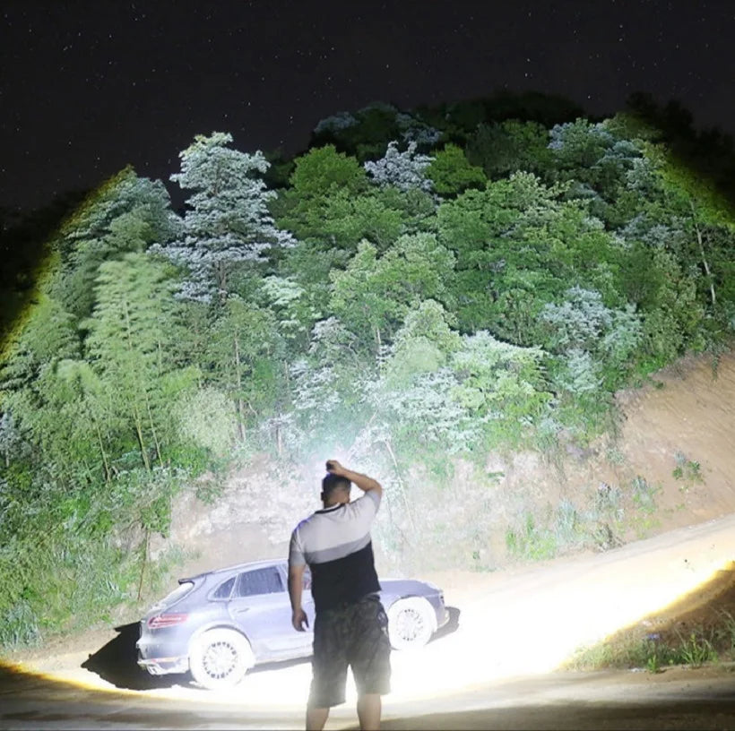 1000000 LM Lampada frontale più potente 18650 Torcia frontale ricaricabile ad alta potenza LED Torcia frontale da pesca Lanterna frontale professionale