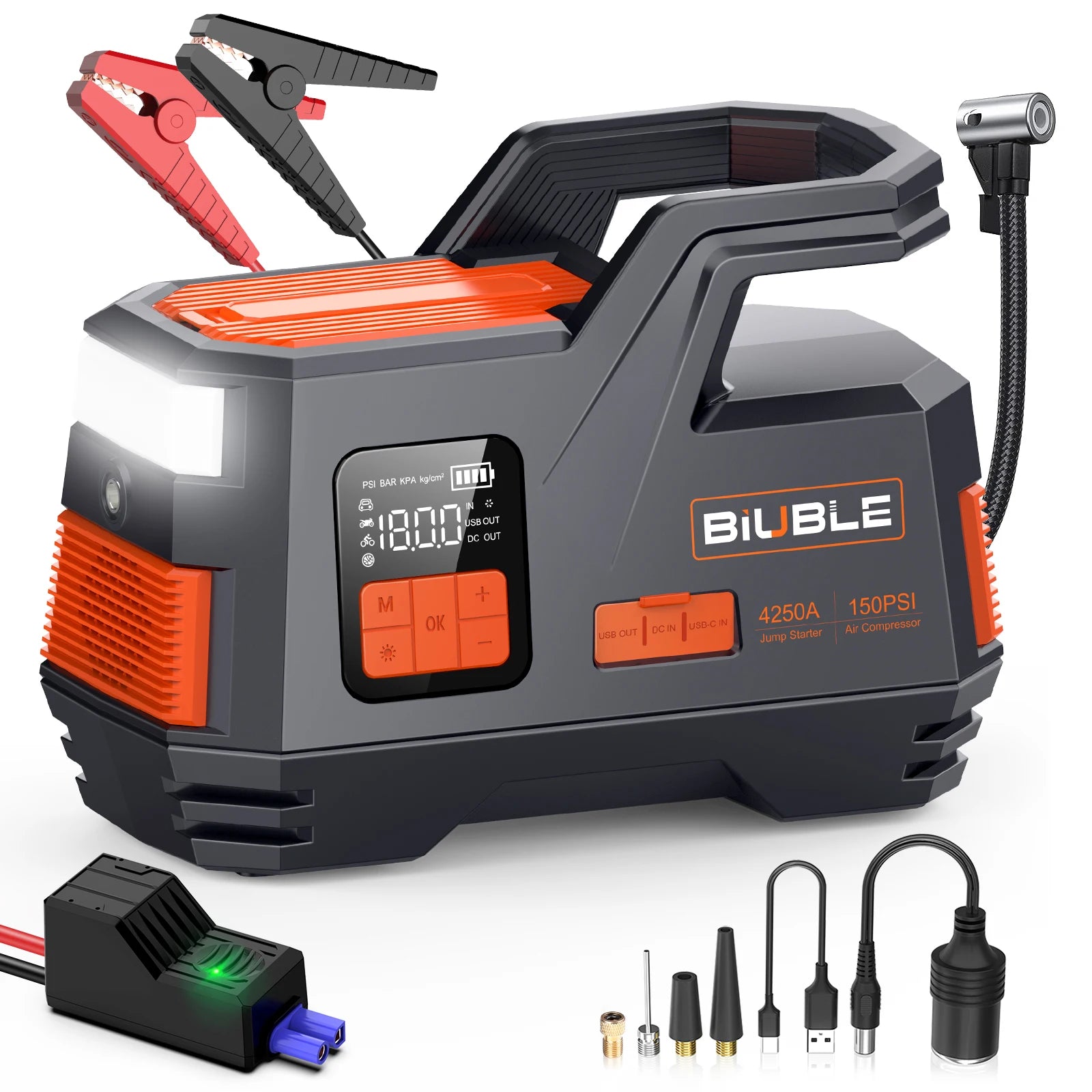 26800mAh Auto Salto di Avviamento Accumulatori E Caricabatterie Di Riserva Compressore D'aria Portatile Pompa di Gonfiaggio Stazione di Potere 4250A Batteria Avviamento Auto Booster