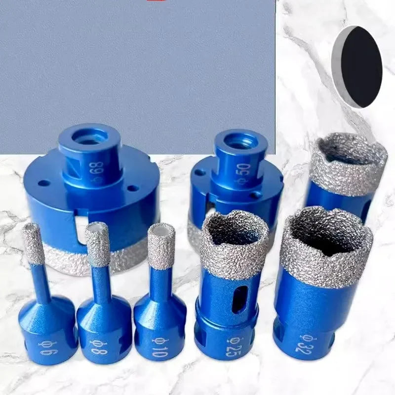 Set di punte da trapano con nucleo diamantato a secco M14 per utensile da taglio per taglierina per sega a tazza, marmo, vetro, granito