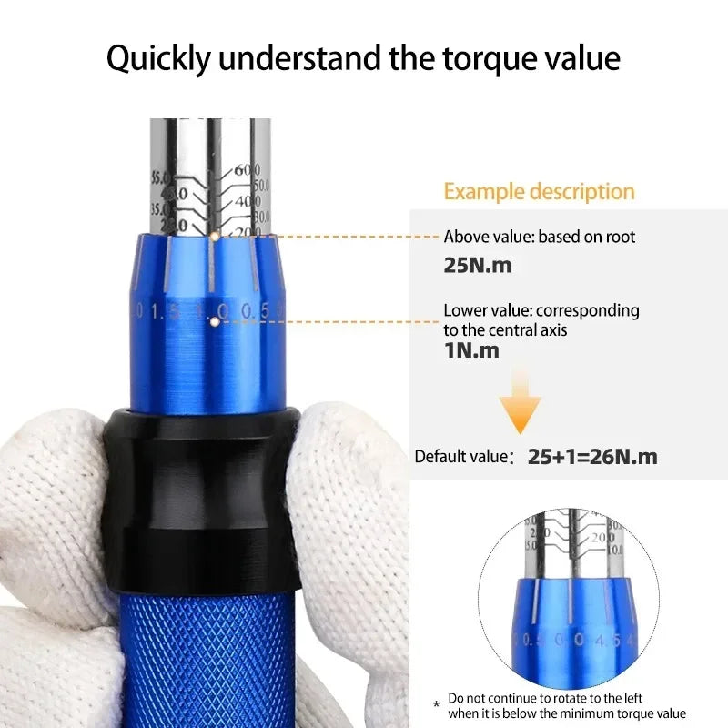 Kit chiave dinamometrica regolabile con precisione 3/8" 10-60N.m con cricchetto a doppia direzione e strumento per la rimozione di candele magnetiche
