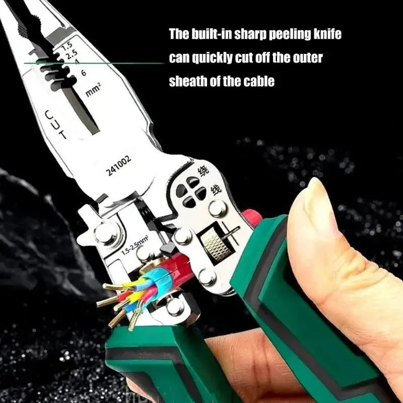 Migliori offerte Strumento tagliafili 10 in 1 Pinza spelafili per cavi elettrici Forbici per tester di tensione con funzione di misurazione dell'elettricità