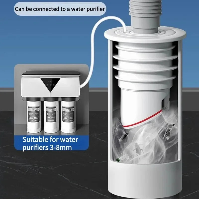 Articoli per il bagno in silicone Drenaggio Trappola di scarico Scolapiatti per lavello della cucina Scarichi fognari Guarnizione del tubo Anti-odore Anti-riflusso Acqua