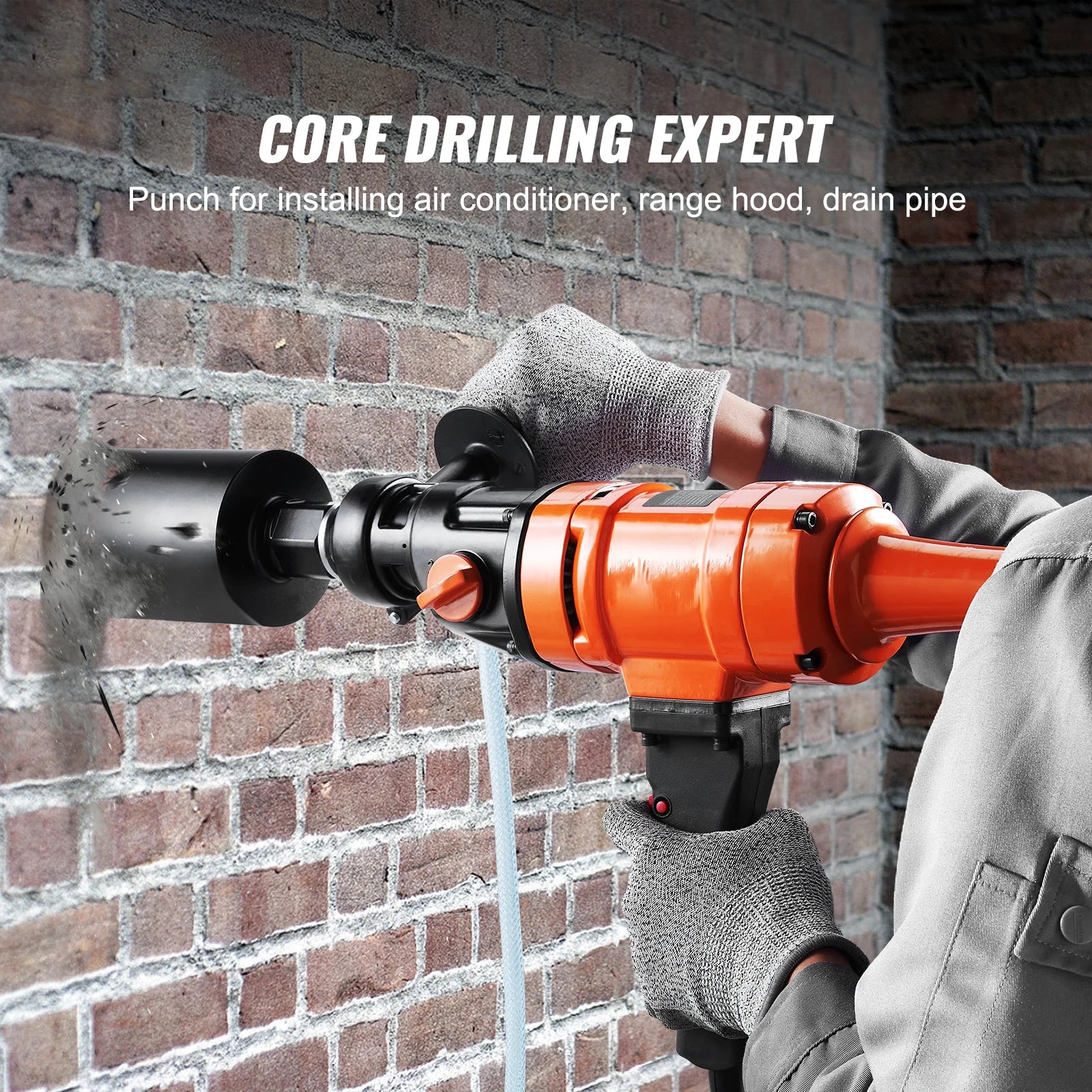 SucceBuy 1500W 4in Bit Diamond Core Drill Machine Palmare Calcestruzzo Core Drill Rig Wet Stepless Velocità Macchina di Perforazione Elettrica